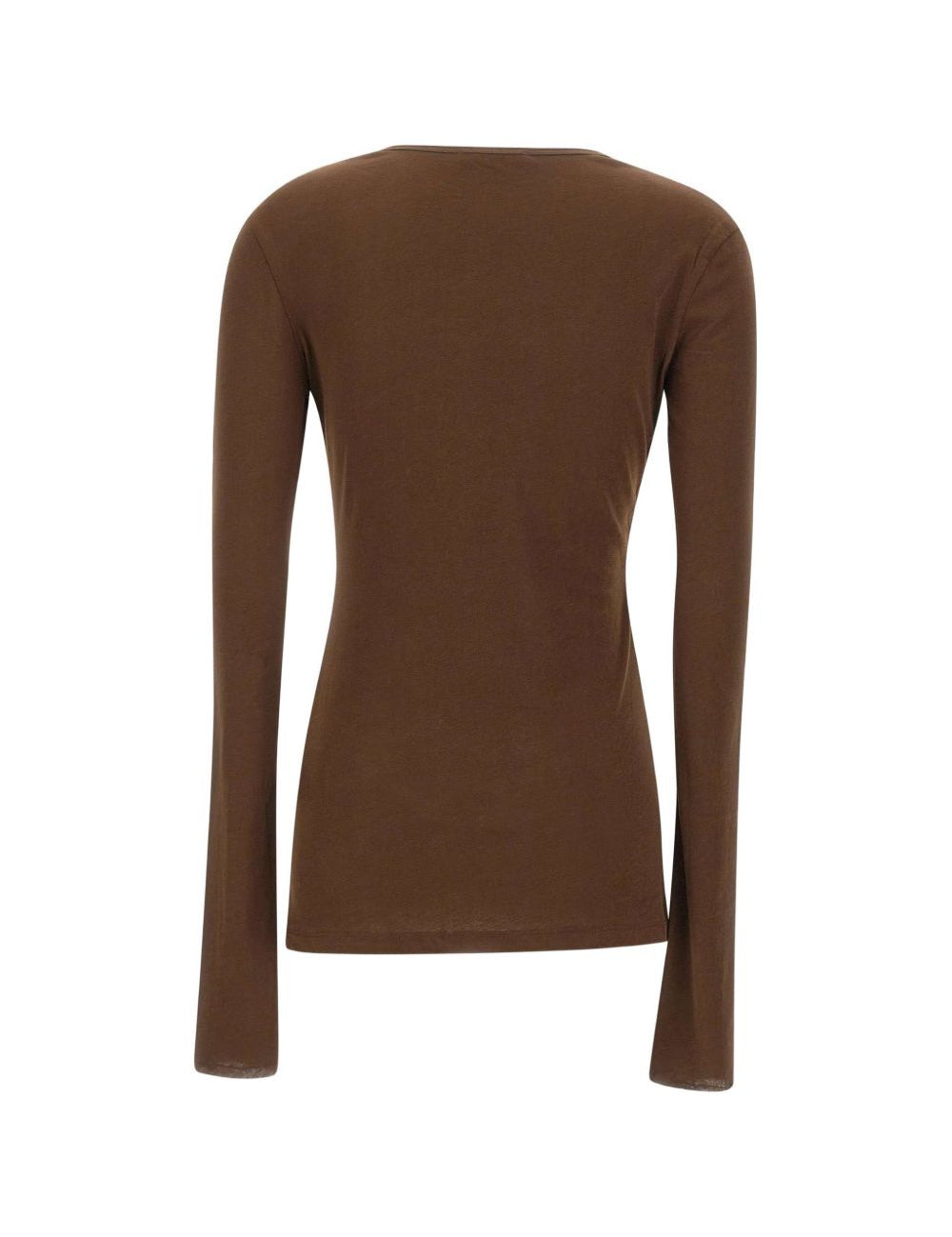Top trasparente a maniche lunghe in marrone Entire studios - unisex 