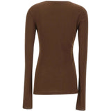 Top trasparente a maniche lunghe in marrone Entire studios - unisex 