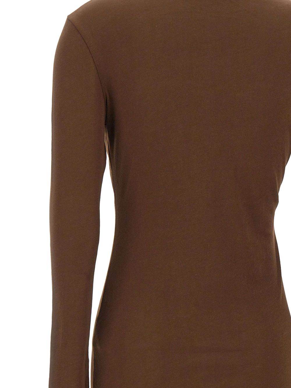 Top trasparente a maniche lunghe in marrone Entire studios - unisex 