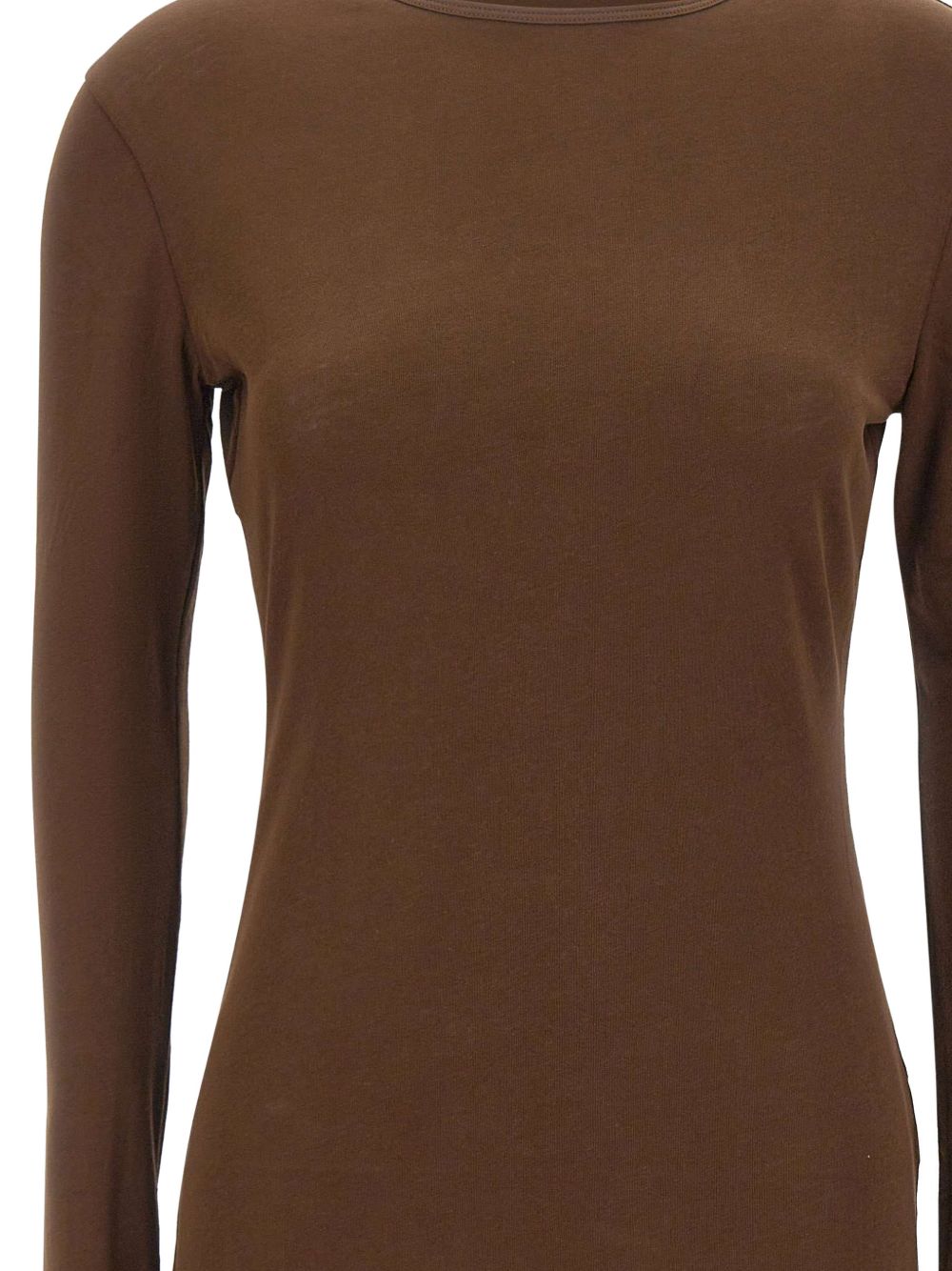Top trasparente a maniche lunghe in marrone Entire studios - unisex 