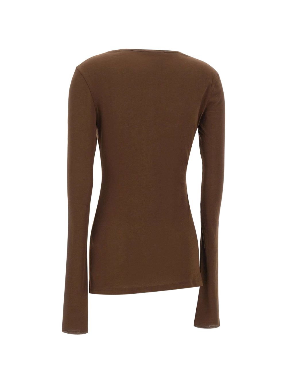Top trasparente a maniche lunghe in marrone Entire studios - unisex 