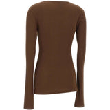 Top trasparente a maniche lunghe in marrone Entire studios - unisex 