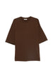 T-shirt squadrata in marrone Entire studios - unisex