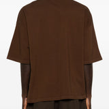 T-shirt squadrata in marrone Entire studios - unisex 