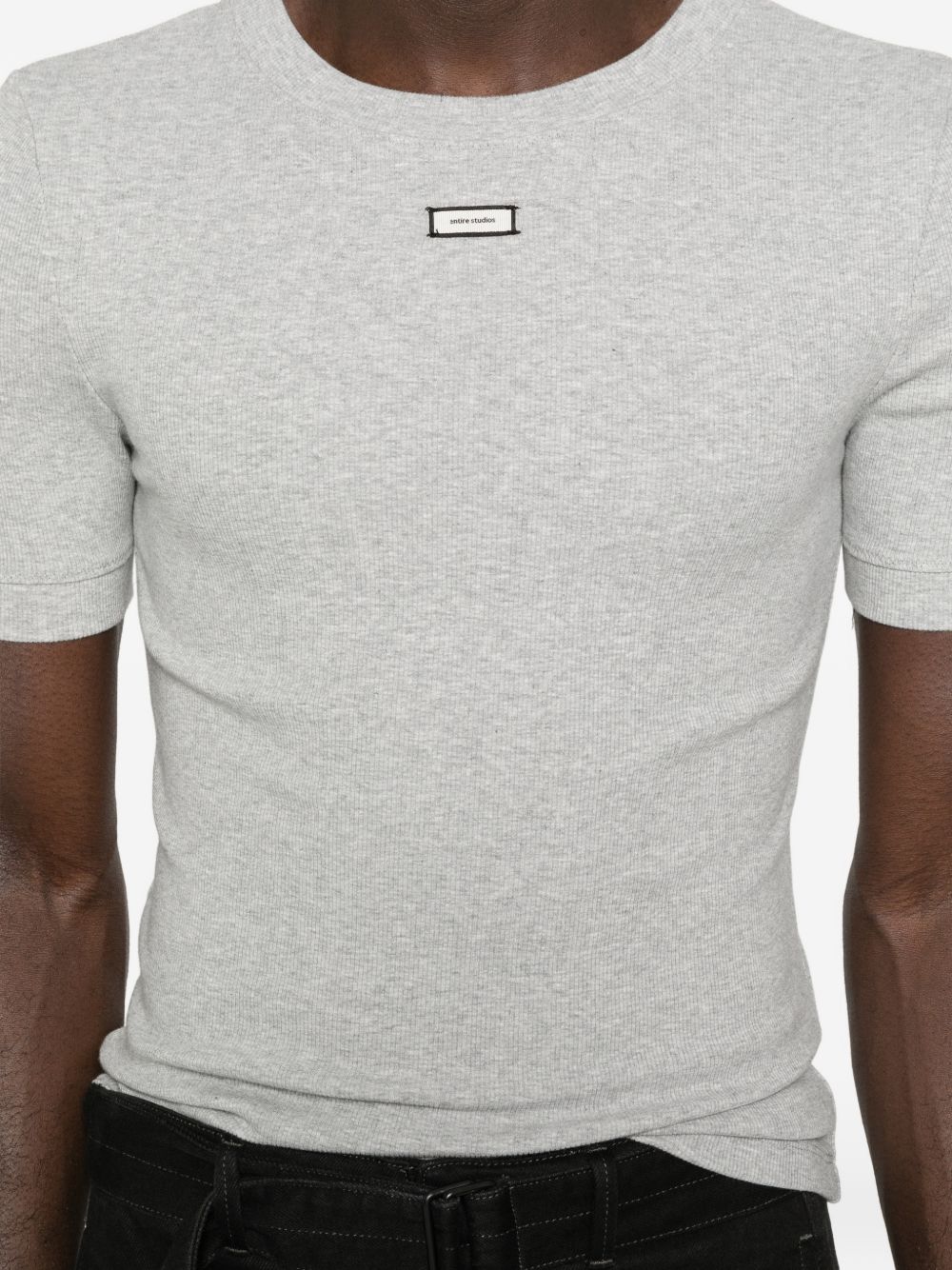 T-shirt con logo in grigio Entire studios - unisex 