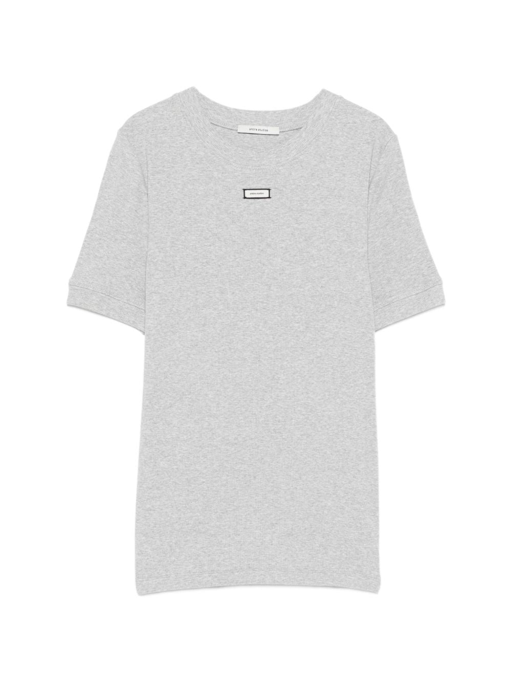 T-shirt con logo in grigio Entire studios - unisex 