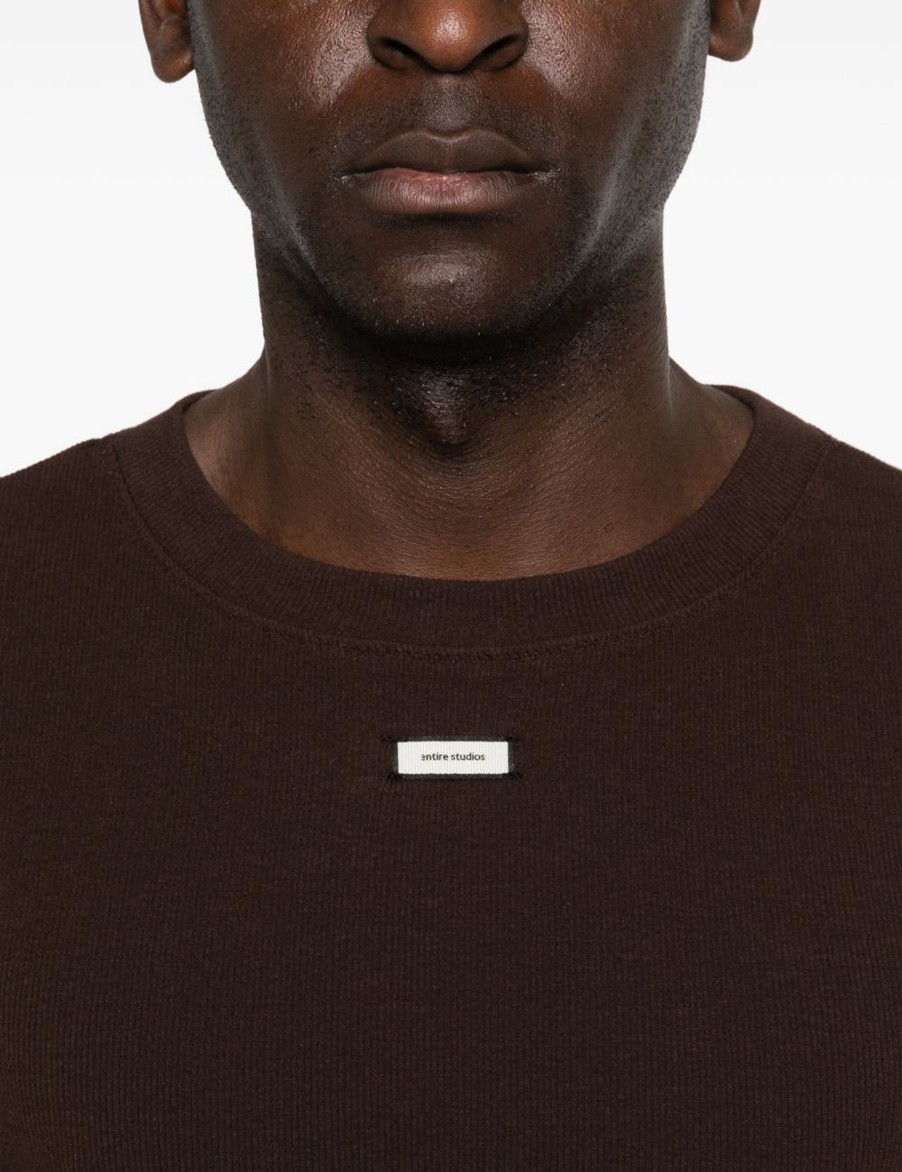 T-shirt con logo in marrone Entire studios - unisex 