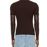 T-shirt con logo in marrone Entire studios - unisex 