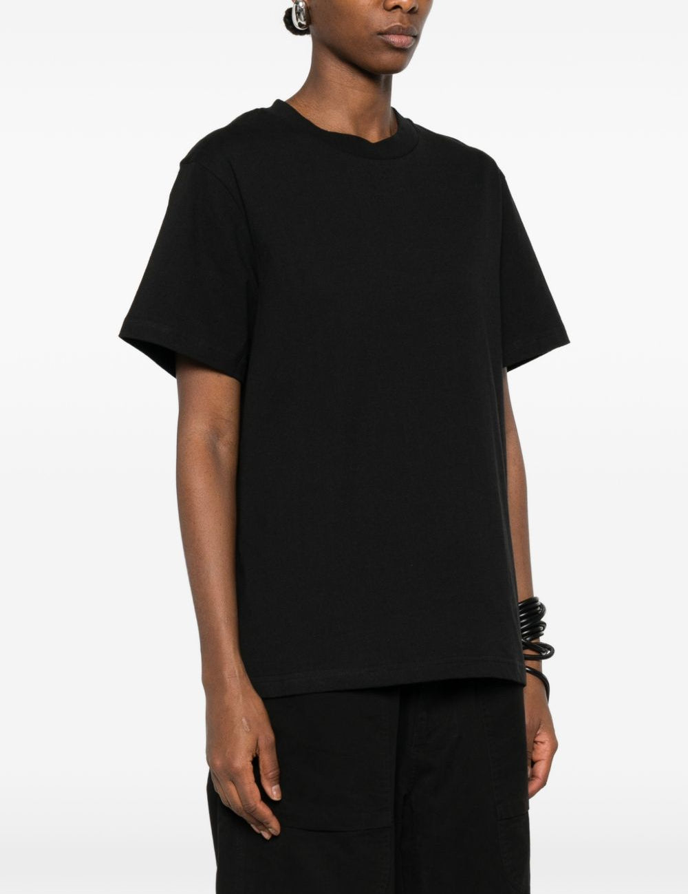 T-shirt girocollo in nero Entire studios - unisex 