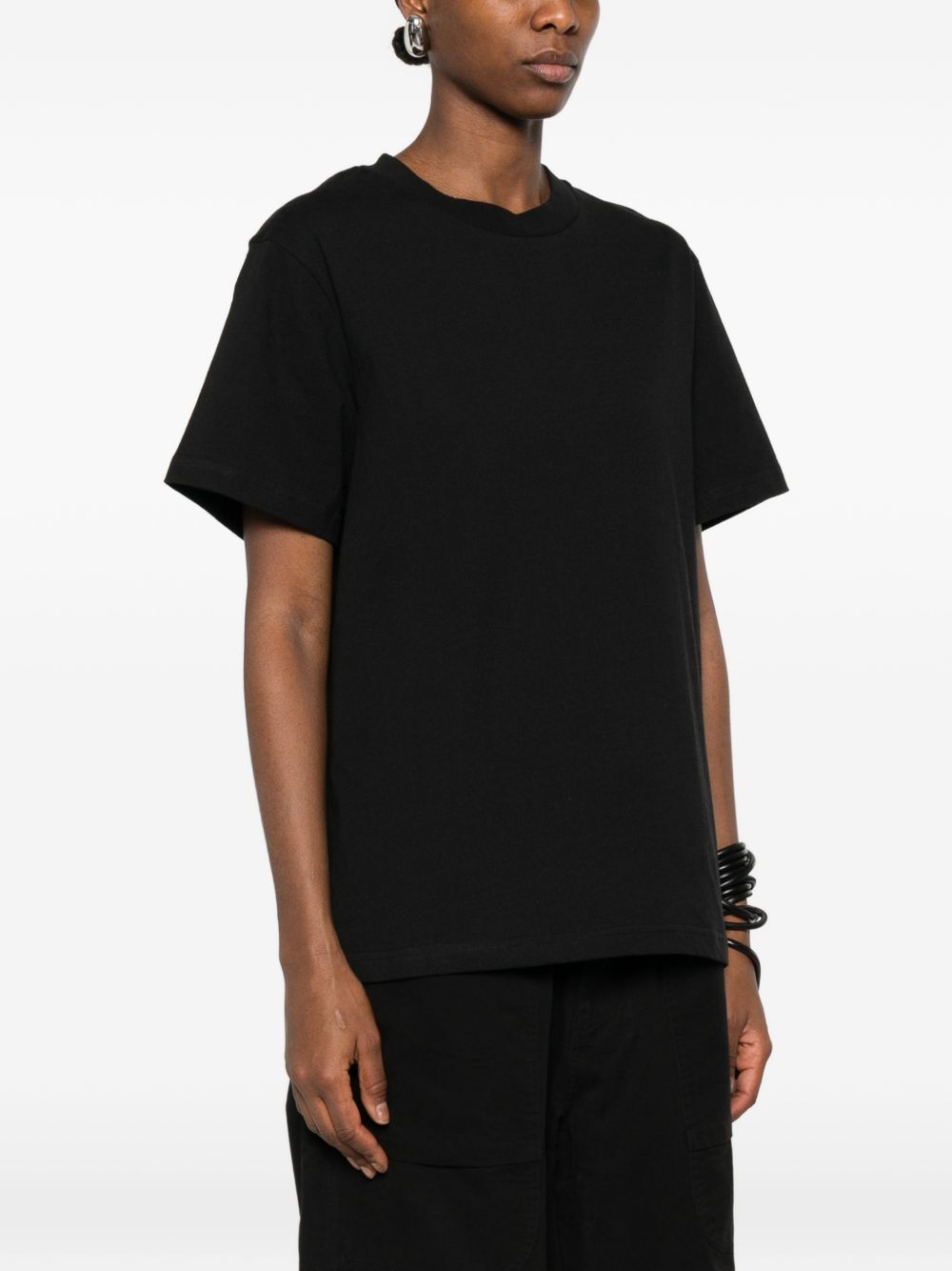 T-shirt girocollo in nero Entire studios - unisex 