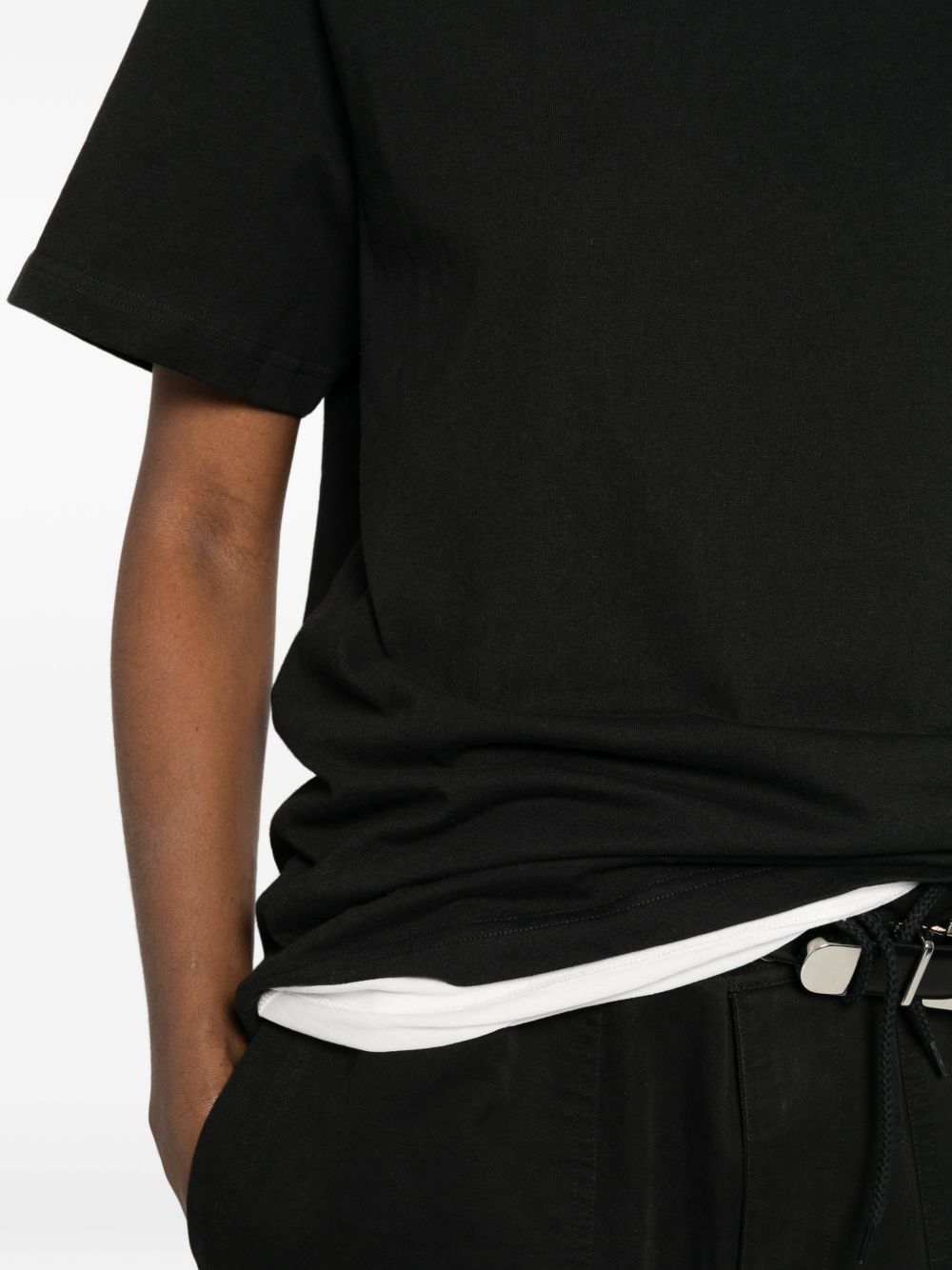 T-shirt girocollo in nero Entire studios - unisex 