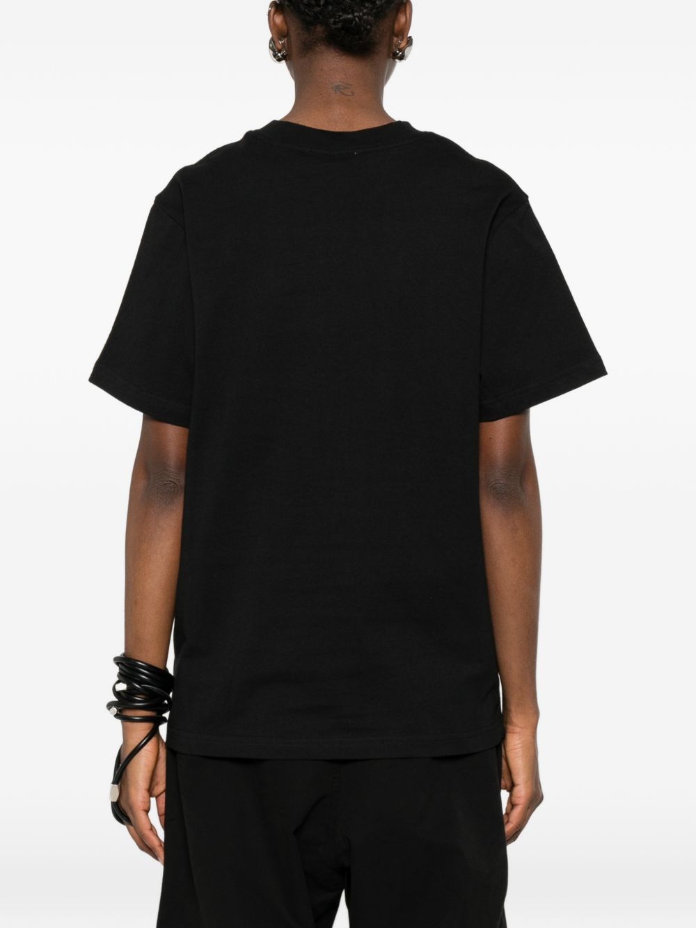 T-shirt girocollo in nero Entire studios - unisex 
