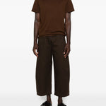 T-shirt girocollo in marrone Entire studios - unisex 