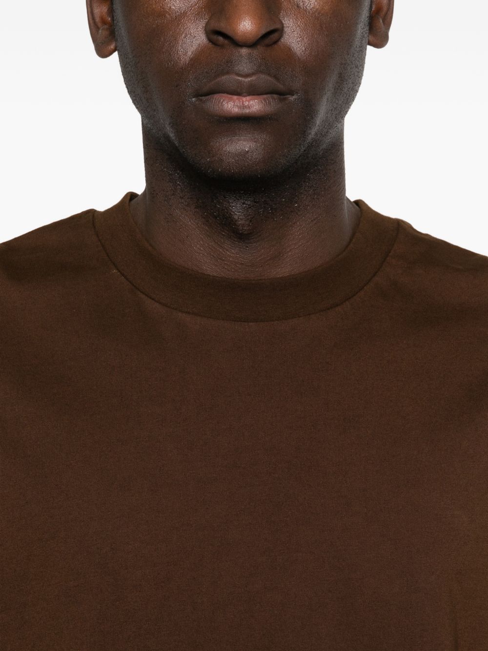 T-shirt girocollo in marrone Entire studios - unisex 