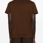 T-shirt girocollo in marrone Entire studios - unisex 