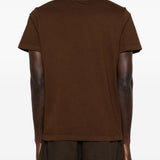 T-shirt girocollo in marrone Entire studios - unisex 