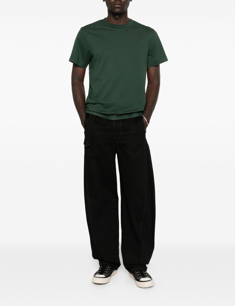 T-shirt girocollo in verde Entire studios - unisex 