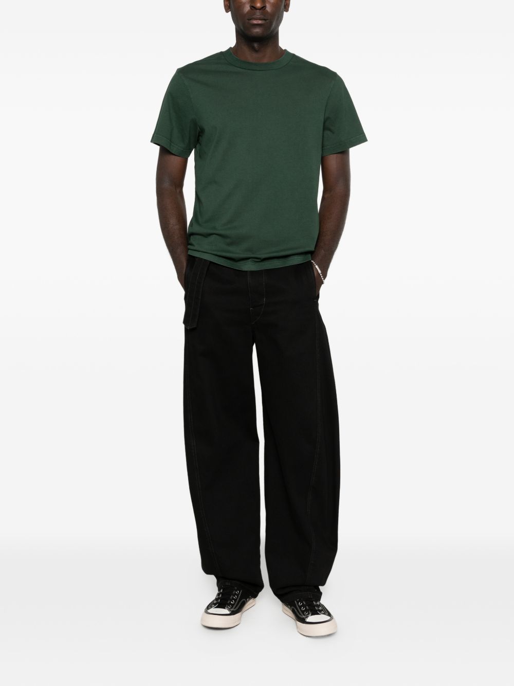 T-shirt girocollo in verde Entire studios - unisex 