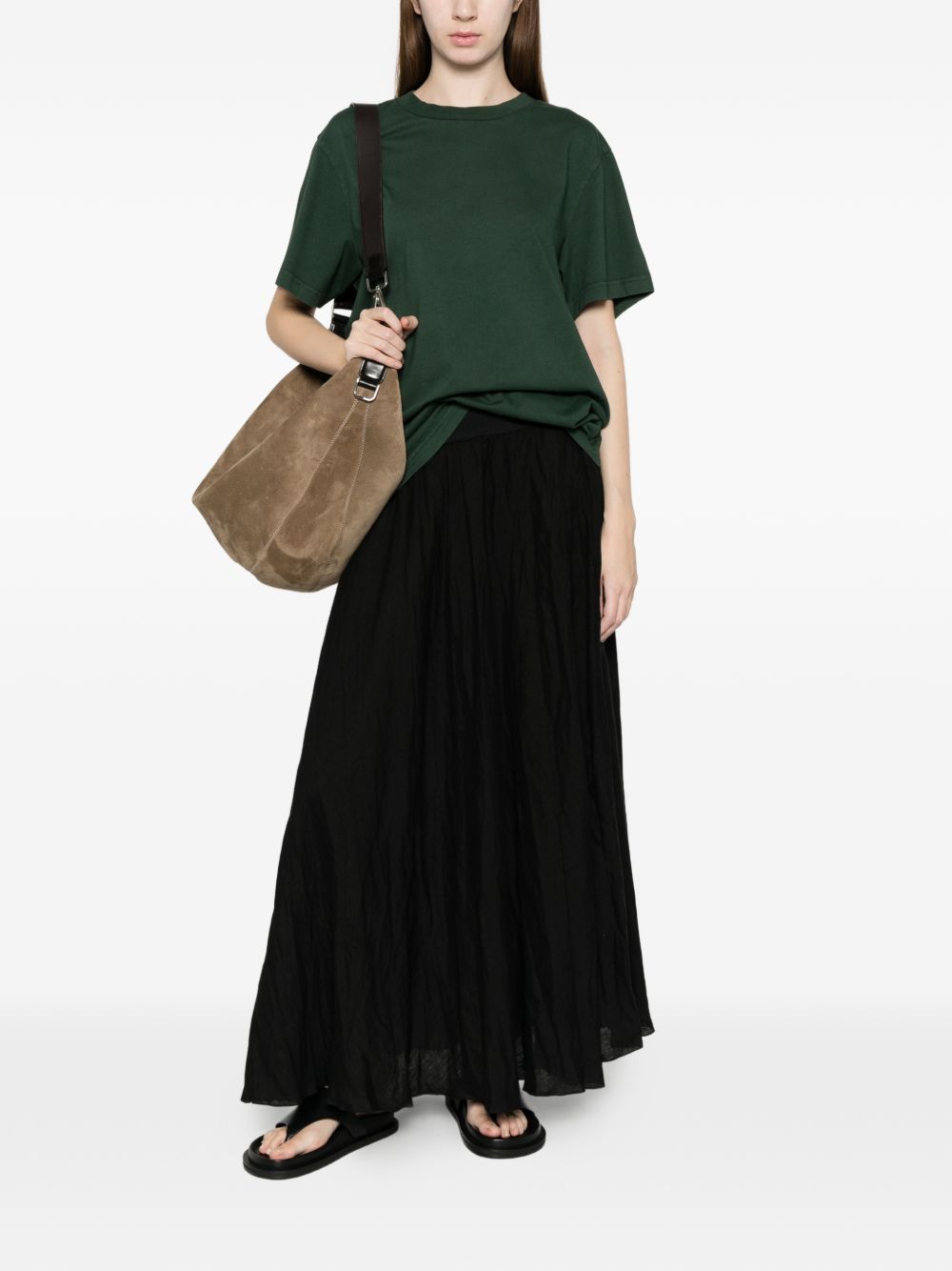 T-shirt girocollo in verde Entire studios - unisex 