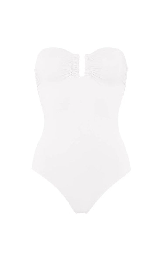 Costume da bagno con ruches cassiopée in bianco Eres - donna 