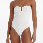 Costume da bagno con ruches cassiopée in bianco Eres - donna 