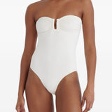 Costume da bagno con ruches cassiopée in bianco Eres - donna 