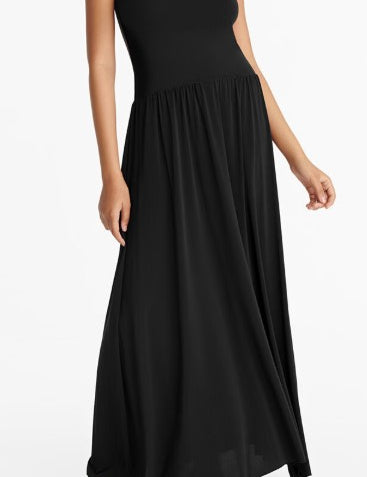 Copricostume lungo a fascia in nero Oda Eres - donna 