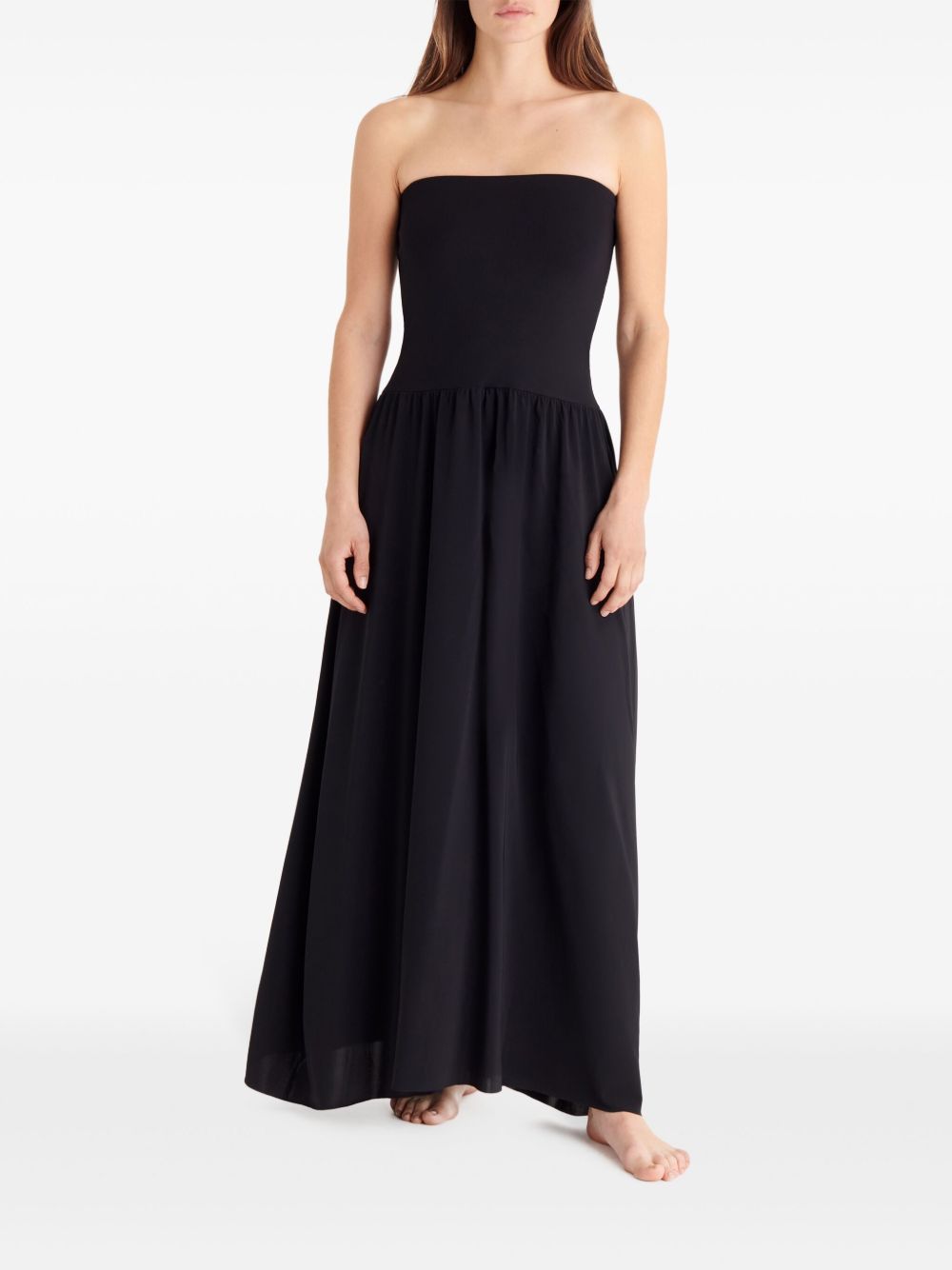 Copricostume lungo a fascia in nero Oda Eres - donna 