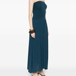 Copricostume lungo a fascia in blu ottanio Oda Eres - donna 