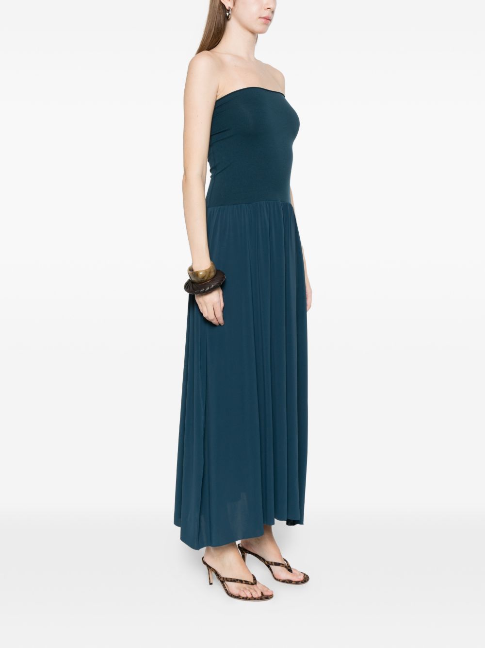 Copricostume lungo a fascia in blu ottanio Oda Eres - donna 