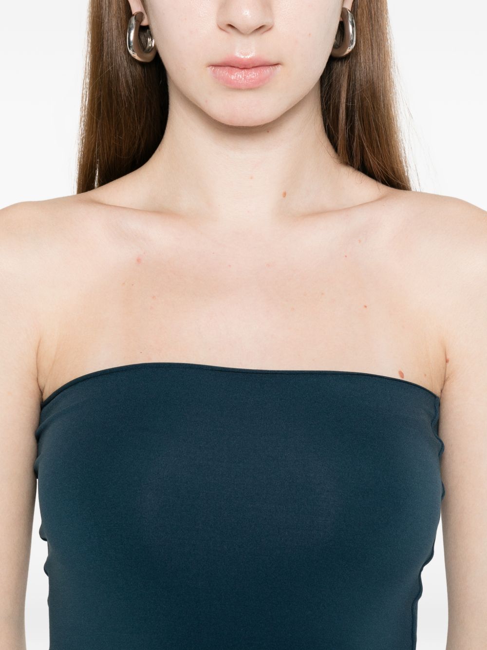 Copricostume lungo a fascia in blu ottanio Oda Eres - donna 