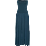 Copricostume lungo a fascia in blu ottanio Oda Eres - donna 