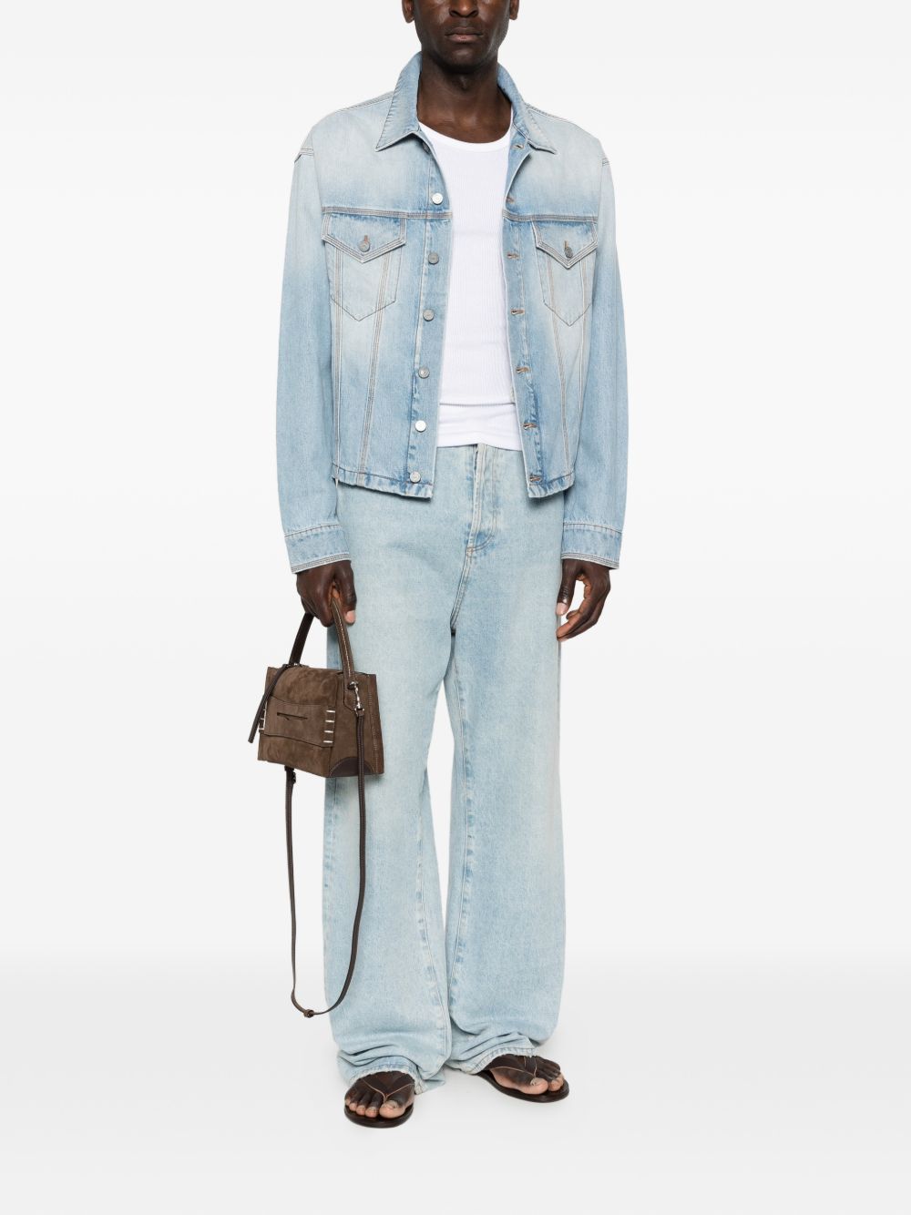 Giacca denim con tasche in azzurro ERL - uomo 