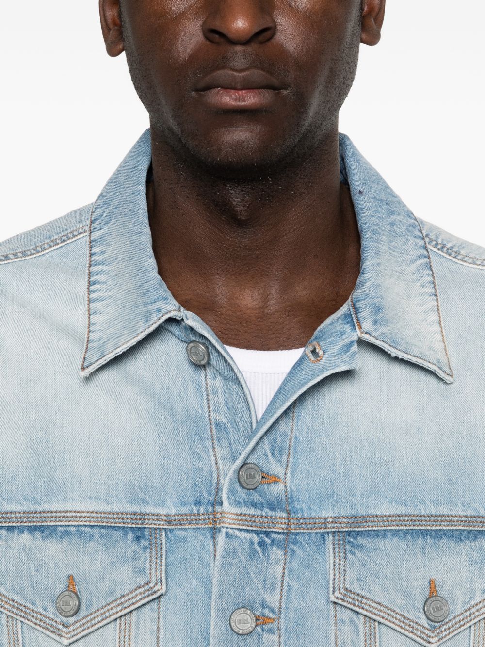 Giacca denim con tasche in azzurro ERL - uomo 