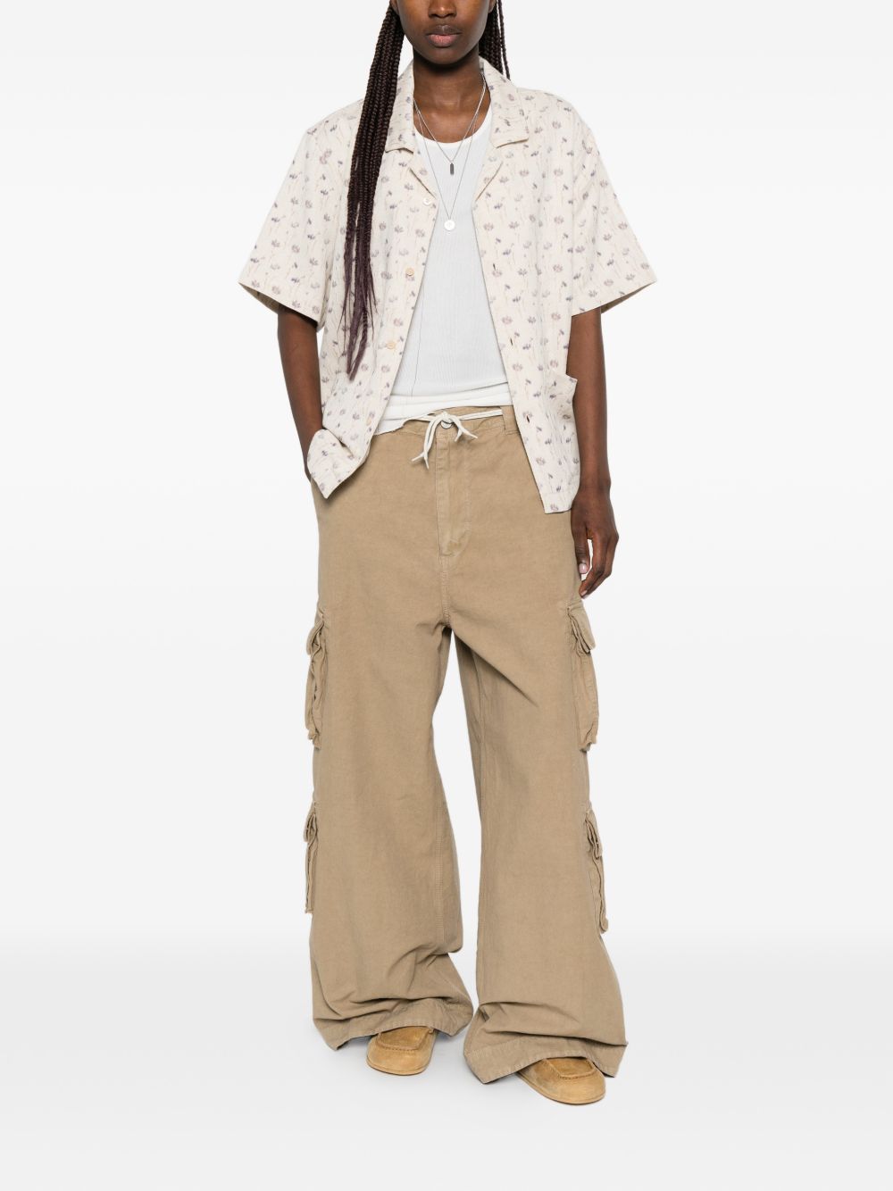 Pantaloni con tasche cargo in beige Erl - unisex 