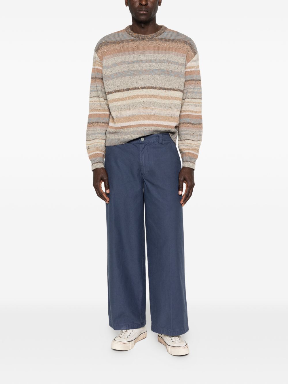Pantaloni con passanti per cintura in blu Erl - unisex 