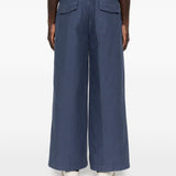 Pantaloni con passanti per cintura in blu Erl - unisex 
