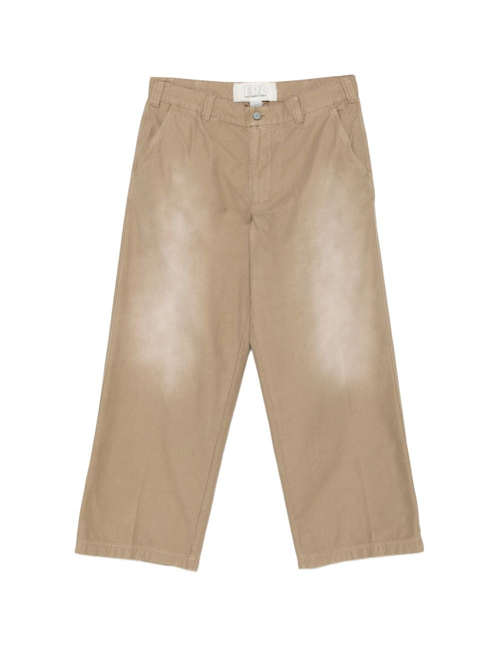 Pantaloni con passanti per cintura in beige Erl - unisex 