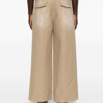 Pantaloni con passanti per cintura in beige Erl - unisex 