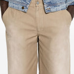 Pantaloni con passanti per cintura in beige Erl - unisex 