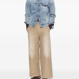 Pantaloni con passanti per cintura in beige Erl - unisex 
