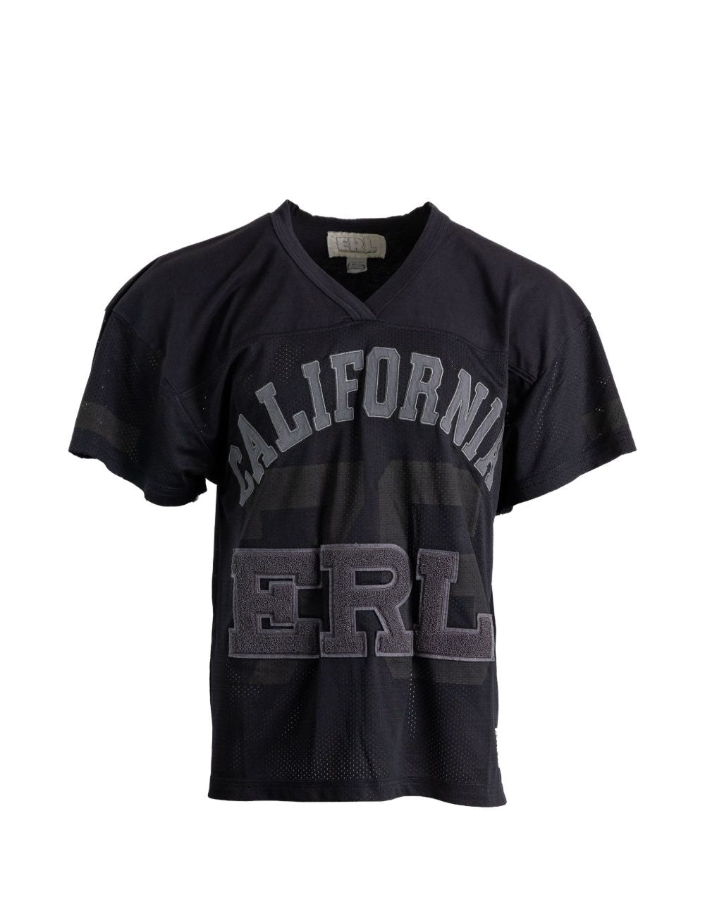 T-shirt con scollo a v in nero Erl - unisex 