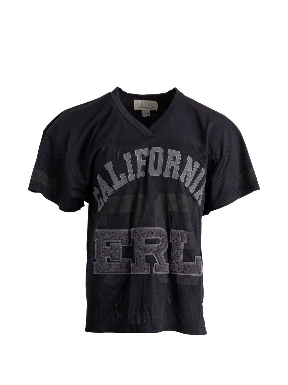 T-shirt con scollo a v in nero Erl - unisex 