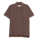 Polo con orlo a taglio vivo in marrone Erl - unisex 