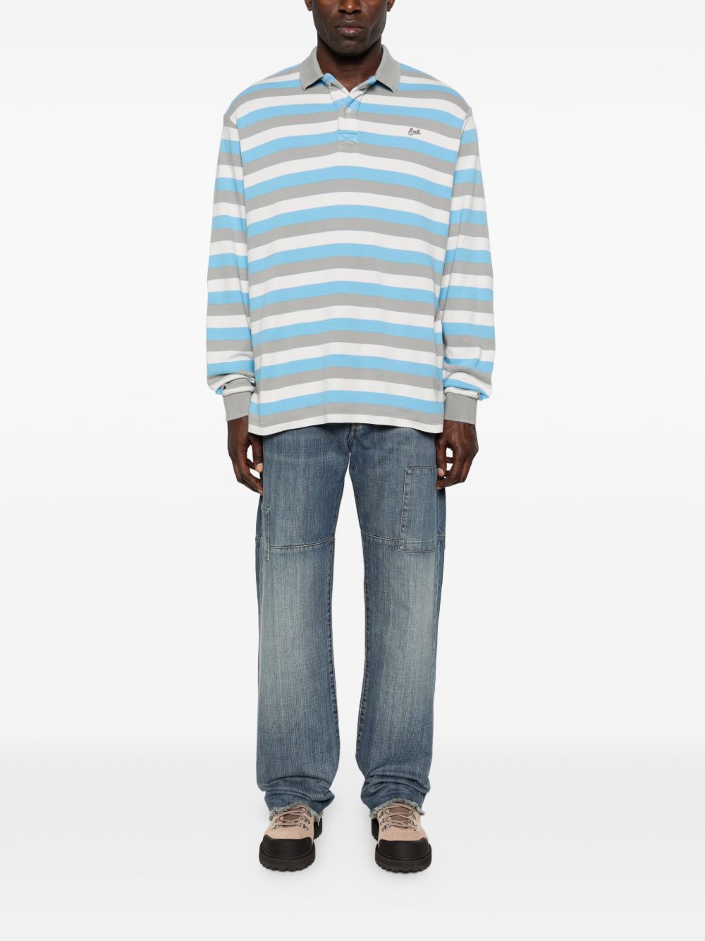 Polo a righe in blu Erl - unisex 