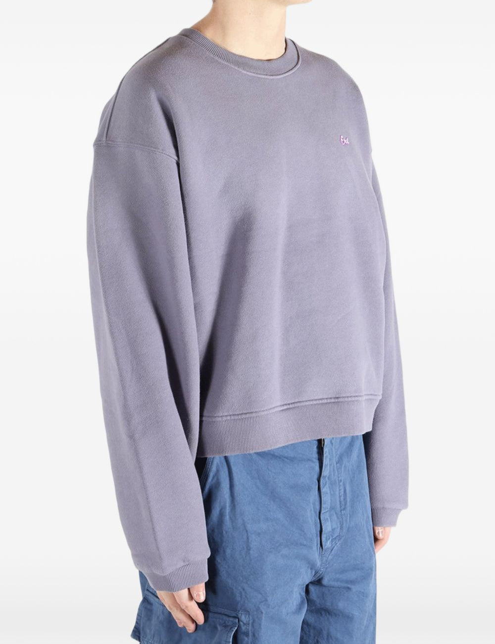 Felpa ricamata in viola Erl - unisex 