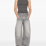 Top a costine in grigio Erl - unisex 