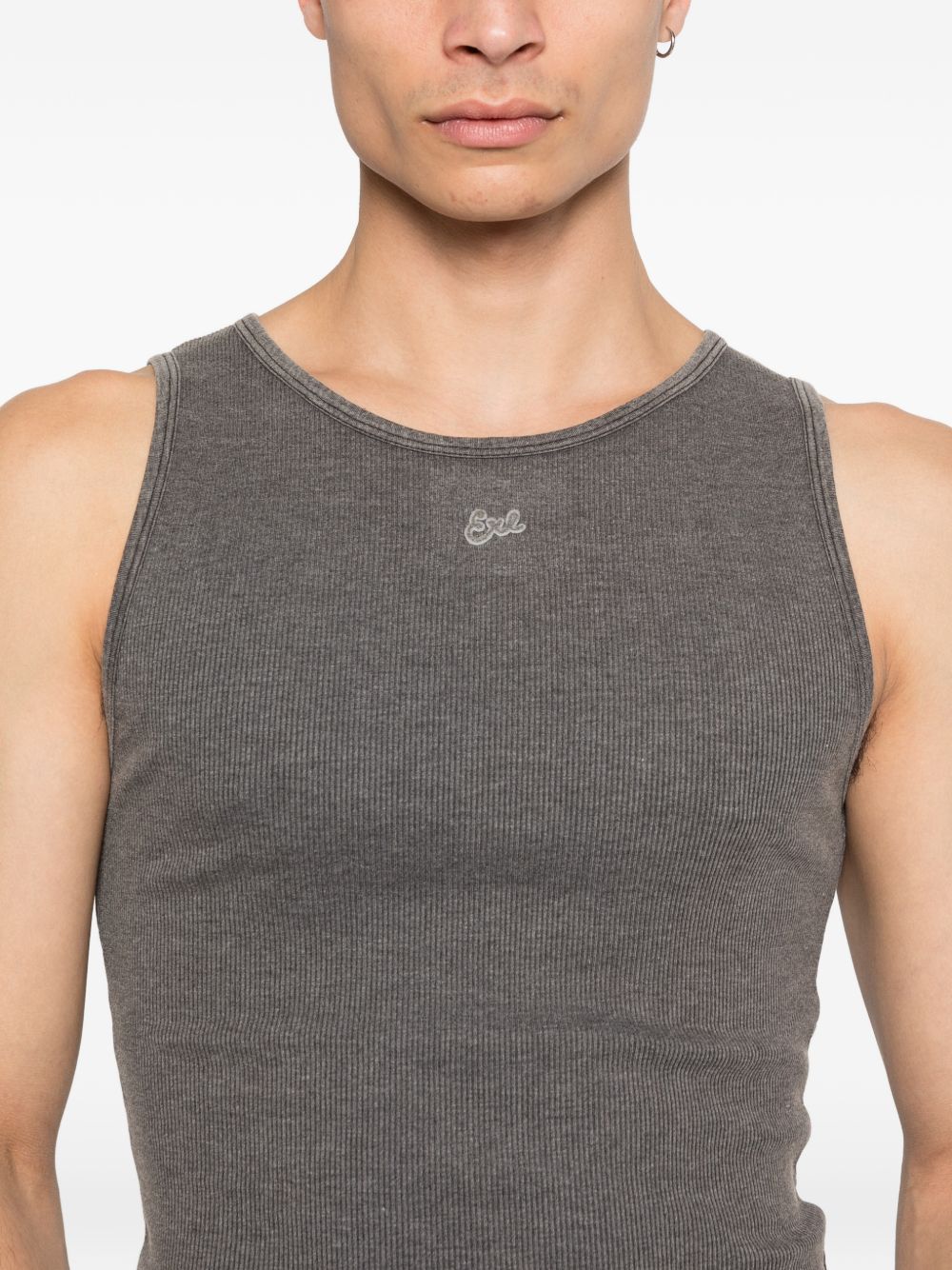Top a costine in grigio Erl - unisex 