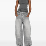 Top a costine in grigio Erl - unisex 