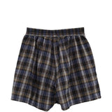 Boxer a quadri in marrone e blu Erl - unisex 